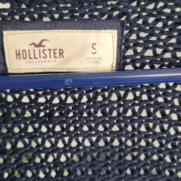 Hollister Knit 5 Button Navy Cardigan Small - Picture 3 of 4
